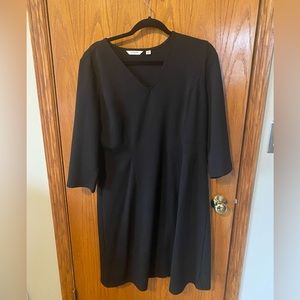Liz Claiborne plus size 16 black midi dress. NWOT